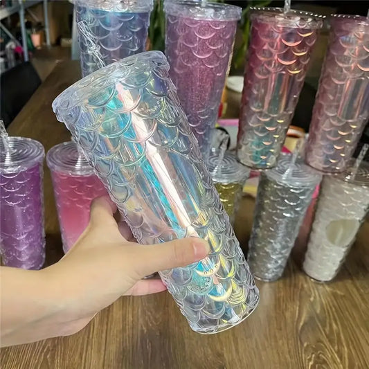 630ml Holographic Mermaid Tumbler for Kids (Random colour)