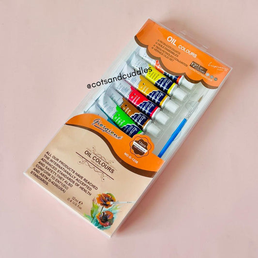 12pc Oil/Fabric Colours Set for Artcarft