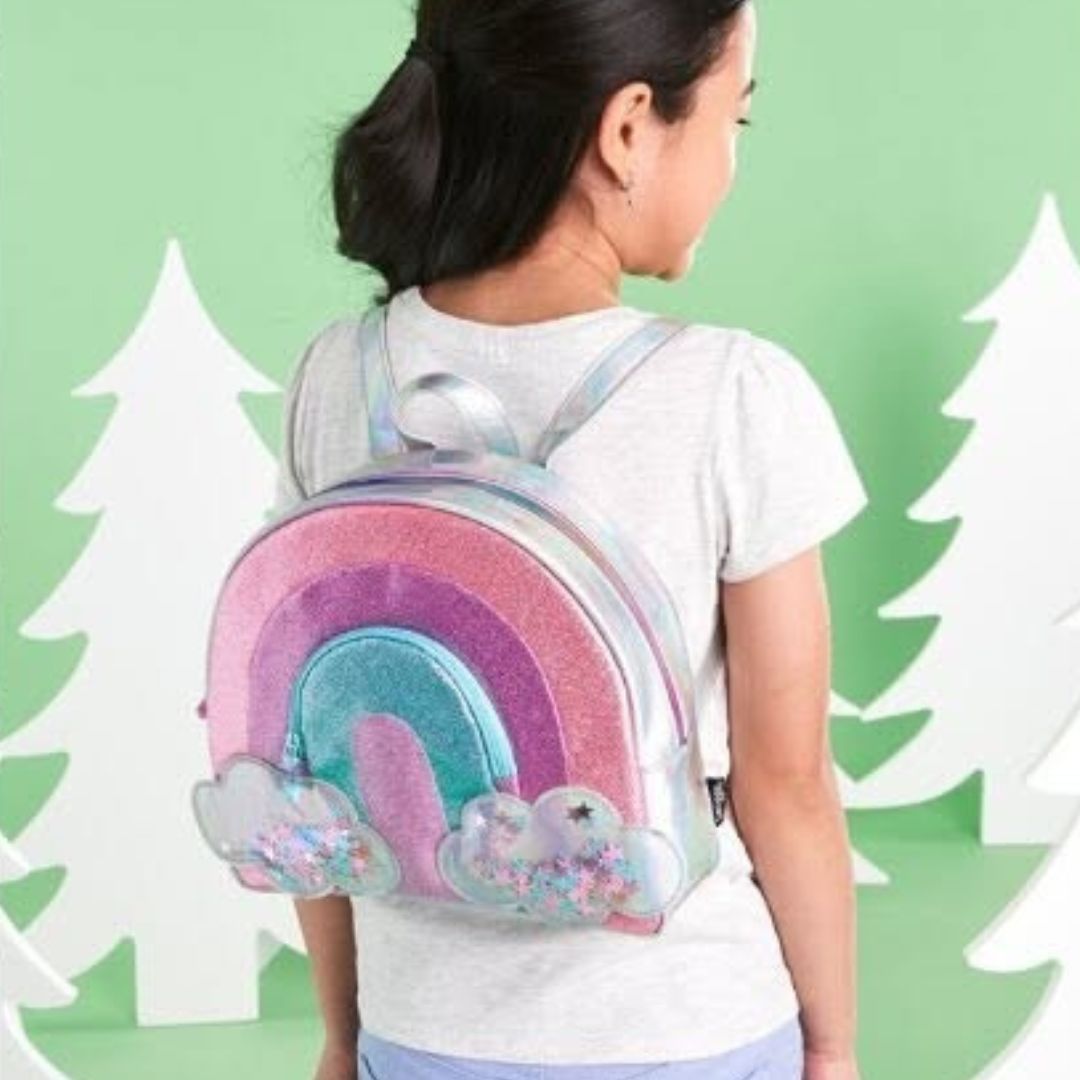 3D Design Backpack with Front Pocket for Kids (Rainbow)