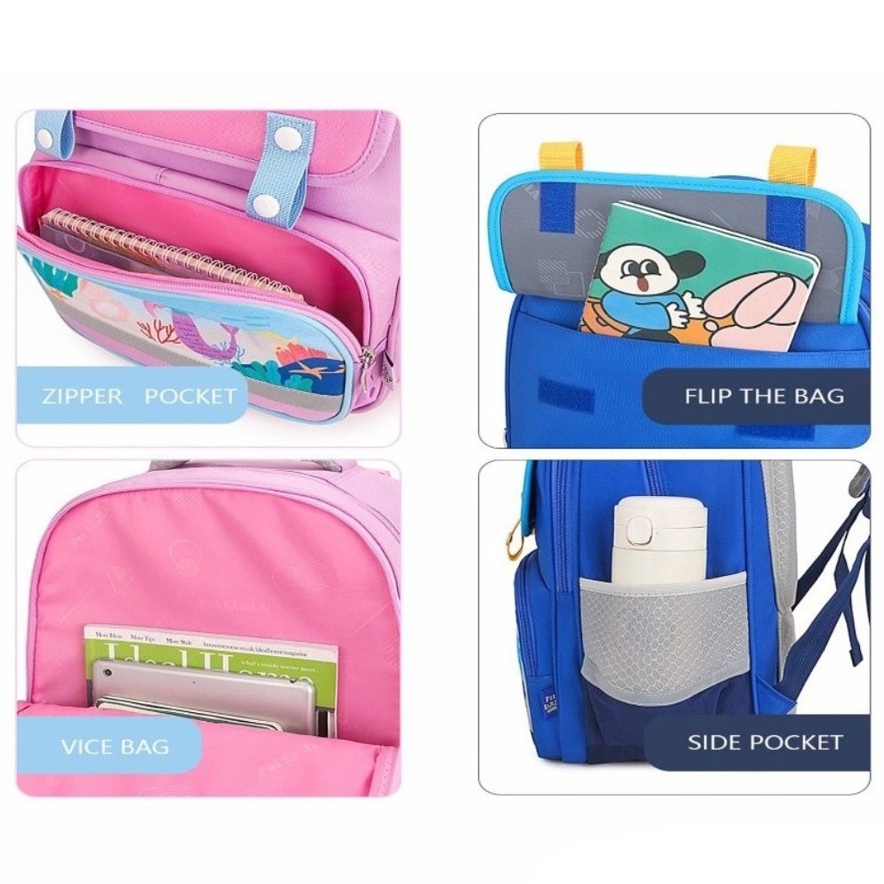 Premium Quality Large Capacity Animal/Mermaid/Space Printed School Backpack