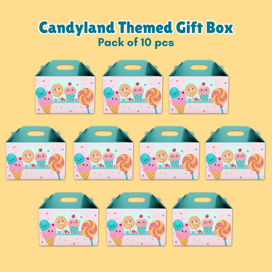 Candyland Theme Gift Paper Box Pack of 10