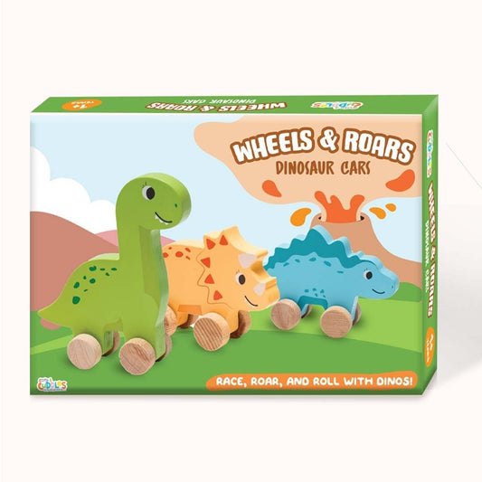 Wooden Dinosaur Wheels for Kids