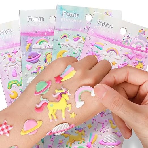 PACK OF 4 | 3D Puffy Stickers for Birthday Return Gift -39 per pc- (Prepaid Only)