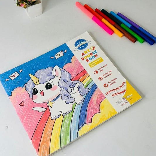 Creative Art Doodle Book Set with Markers