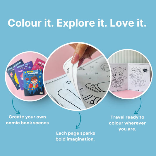 Pack of 10 | Cots and Cuddles Cartoon Colouring Book for Kids - 99 per pcs- (Superhero)