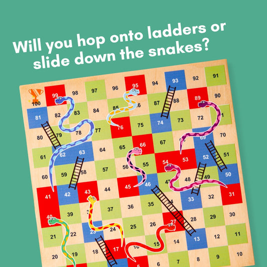 Wooden Ludo and Snake & Ladder Game