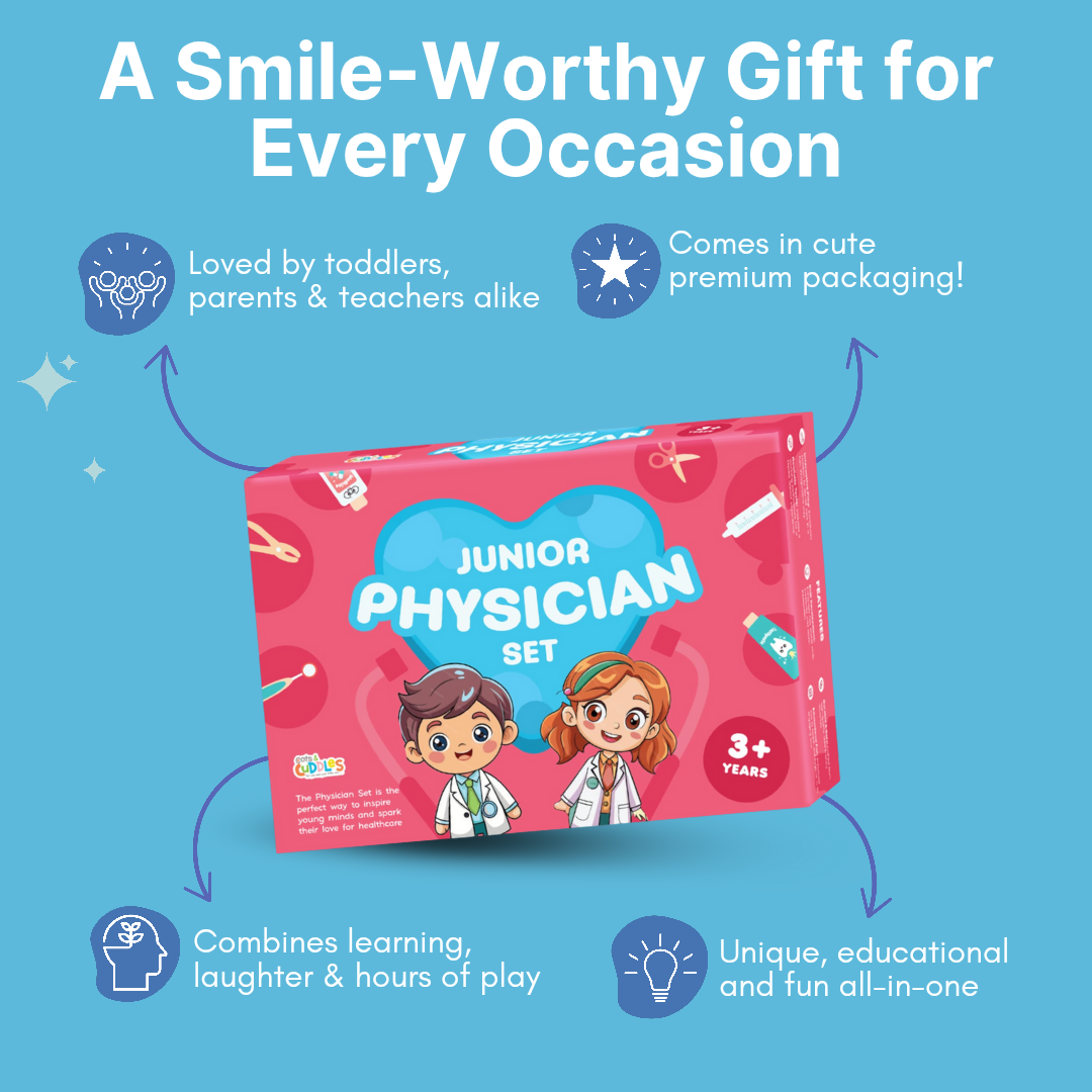 Cots and Cuddles Premium Wooden Junior Physician Set Pretend Play for Kids