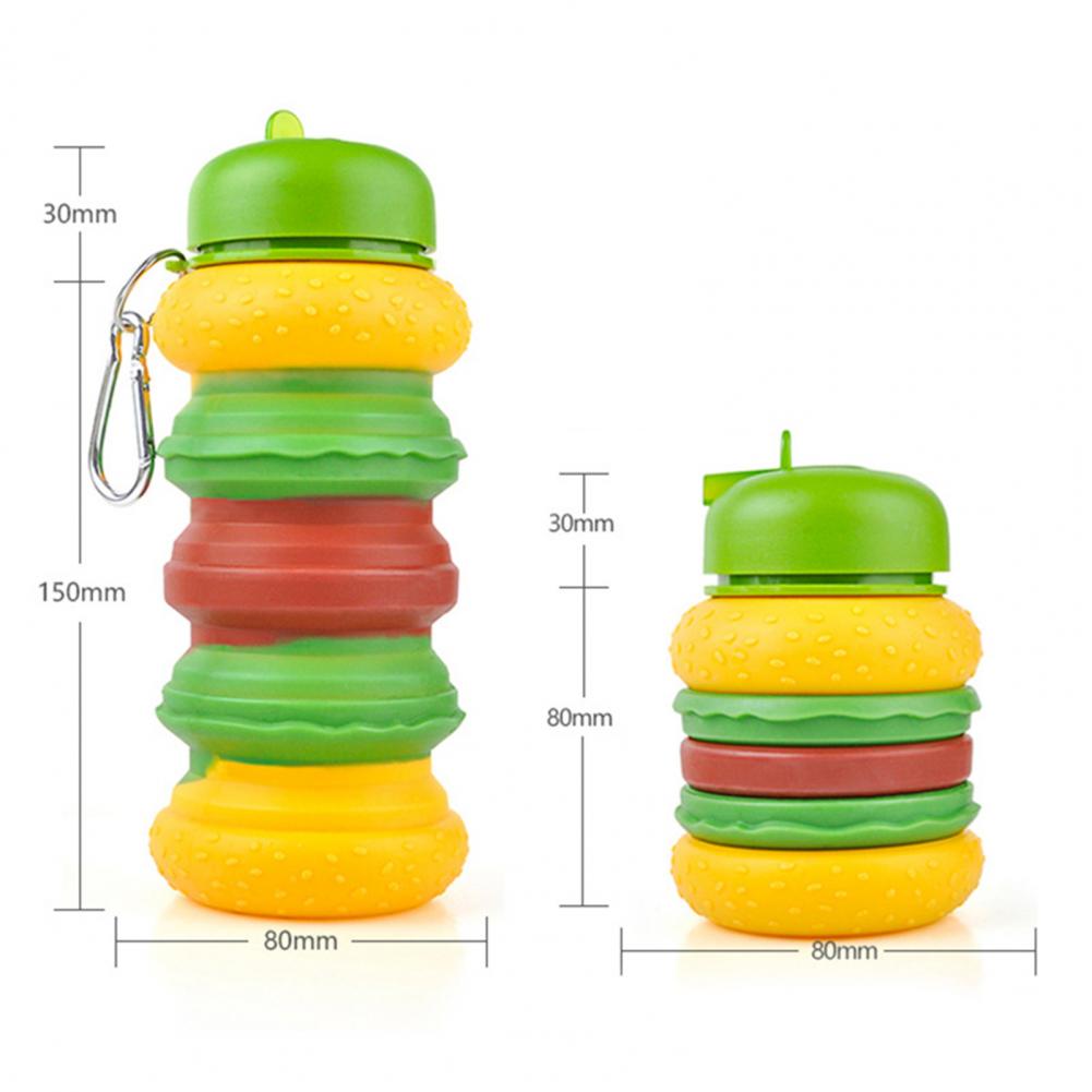 burger silicone water bottle