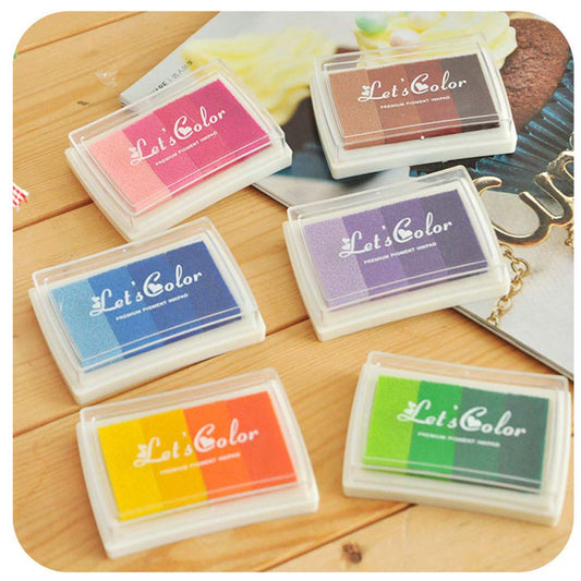 Cute Colorful Design Ink Pads for DIY Crafts (Pack of 4) (Random)