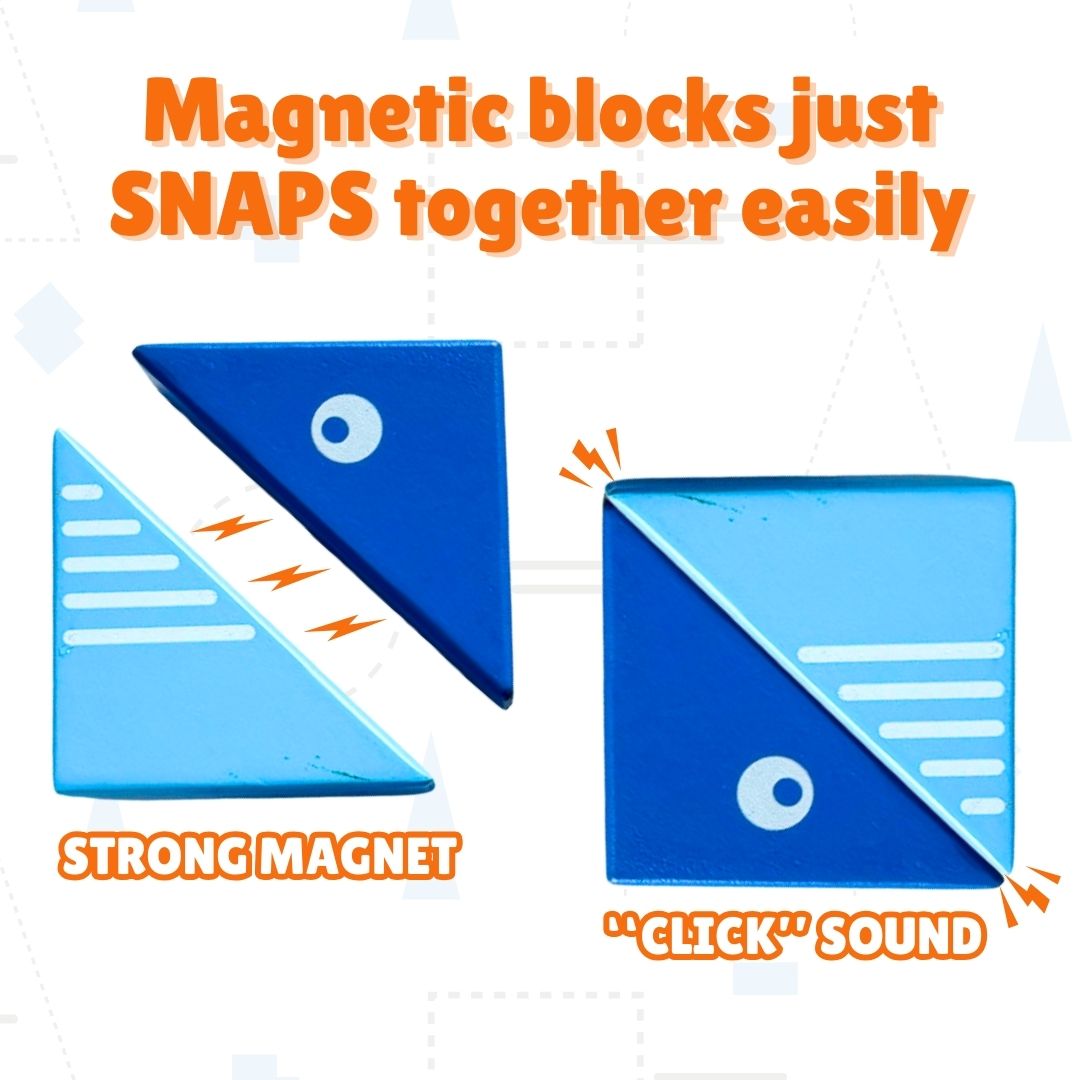 Wooden Magnetic Whale for Kids