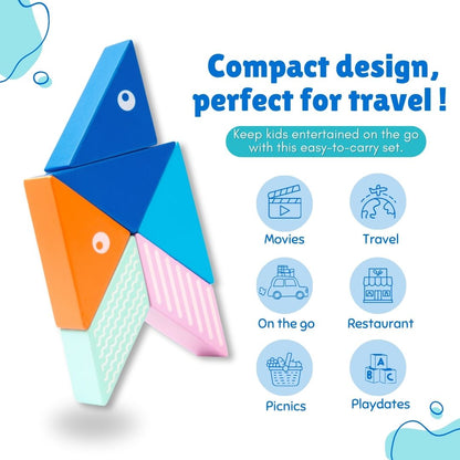 Wooden Magnetic Whale for Kids