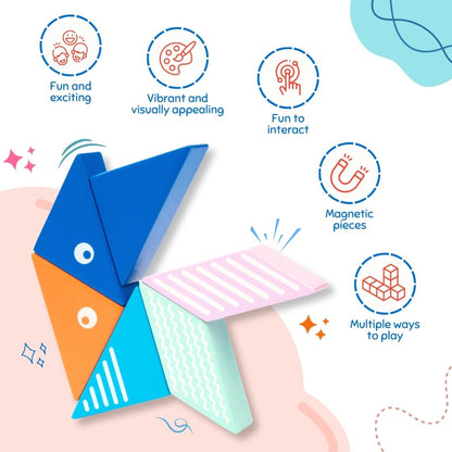 Wooden Magnetic Whale for Kids