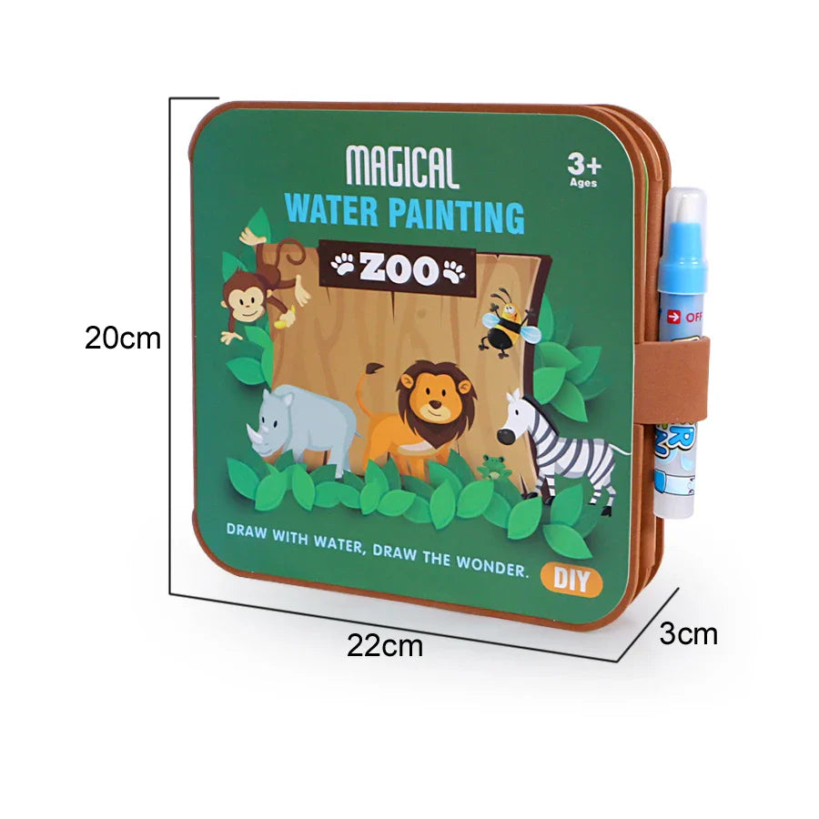 Premium Quality Magic Water Drawing Book with Brush