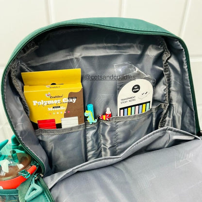 Dark Checks Backpack with Multiple Compartments, Pockets, and Side Bottle Holders: Stay Organized On-the-Go