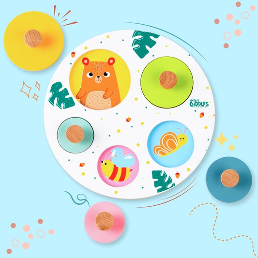 Wooden Peekaboo Board for Kids