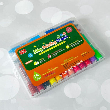 18 Colors Silky Painting Crayons for Art Painting Effects
