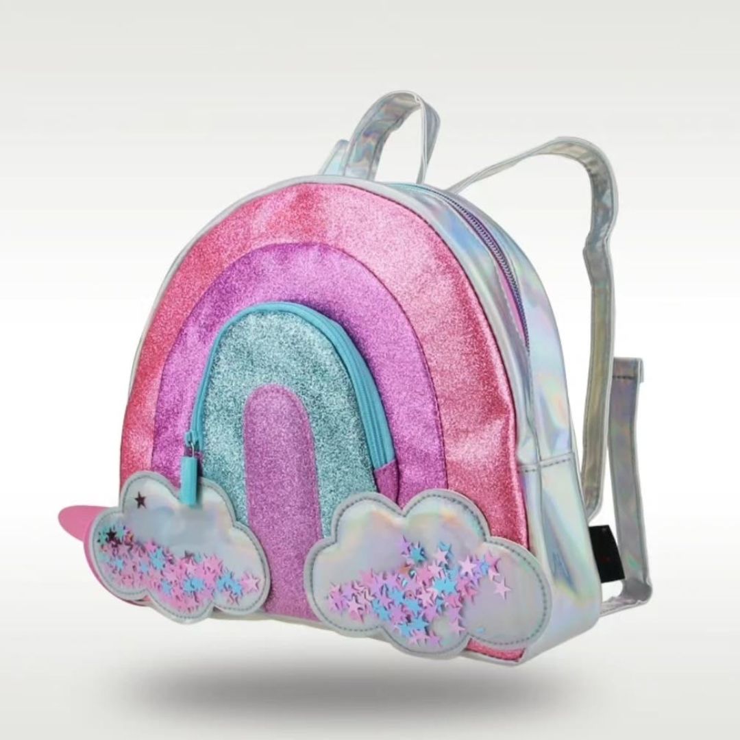 3D Design Backpack with Front Pocket for Kids (Rainbow)