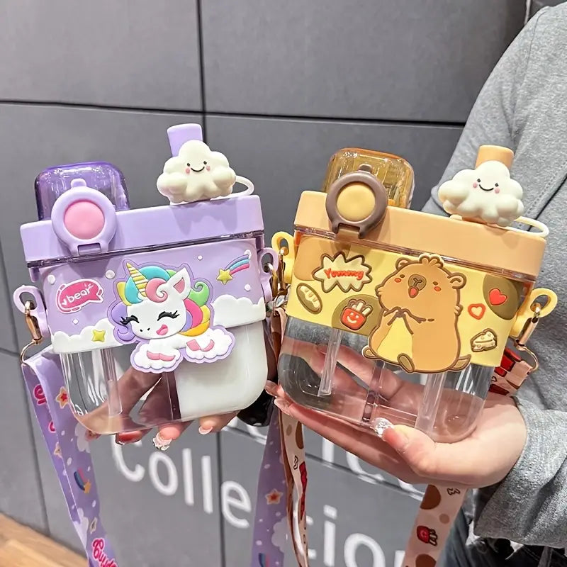 Animal Themed 2-Way Drinking Style 580ml Water Bottle