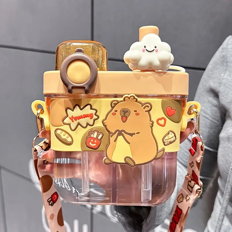 Animal Themed 2-Way Drinking Style 580ml Water Bottle