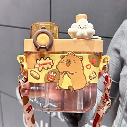 Animal Themed 2-Way Drinking Style 580ml Water Bottle