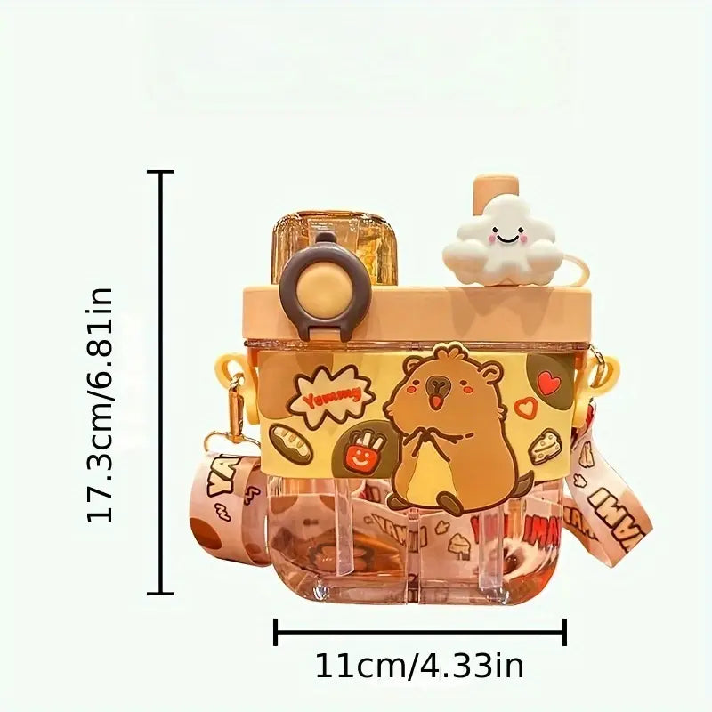 Animal Themed 2-Way Drinking Style 580ml Water Bottle
