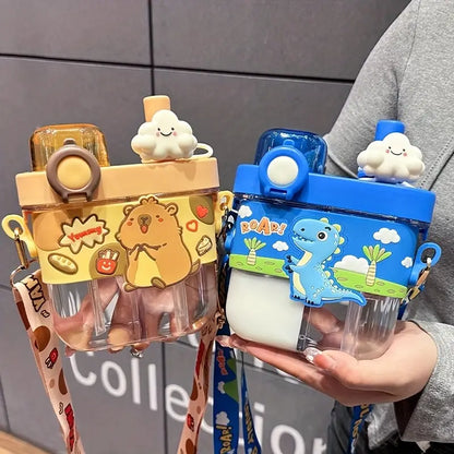 Animal Themed 2-Way Drinking Style 580ml Water Bottle