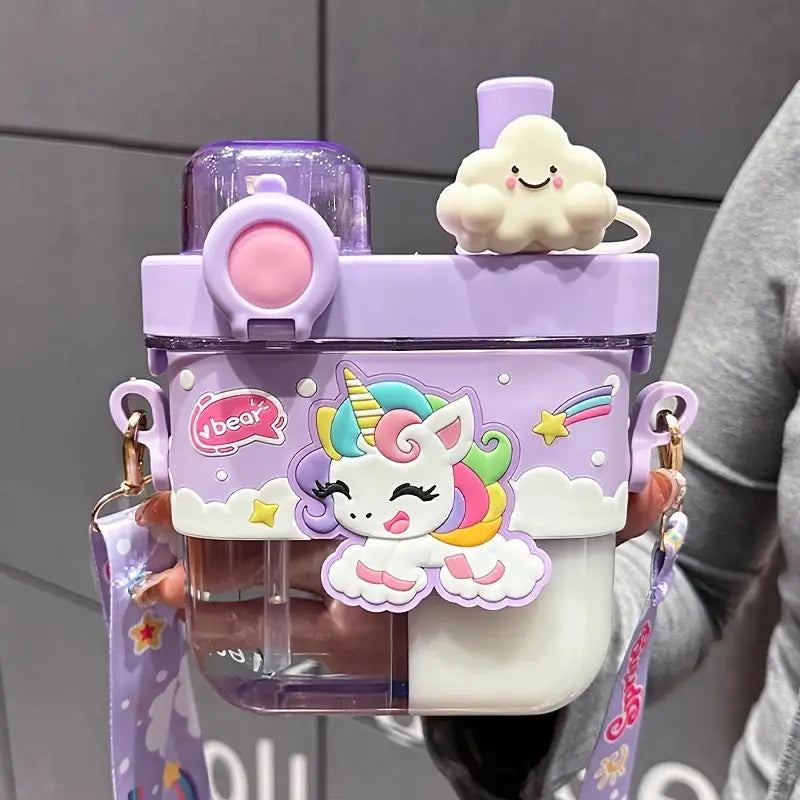 Animal Themed 2-Way Drinking Style 580ml Water Bottle