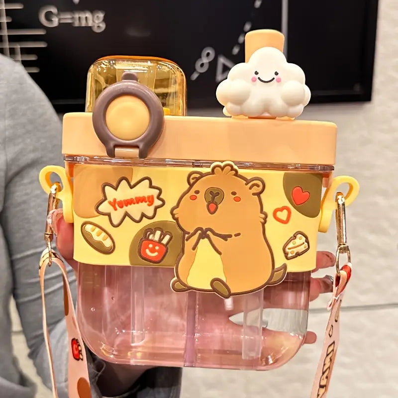 Animal Themed 2-Way Drinking Style 580ml Water Bottle