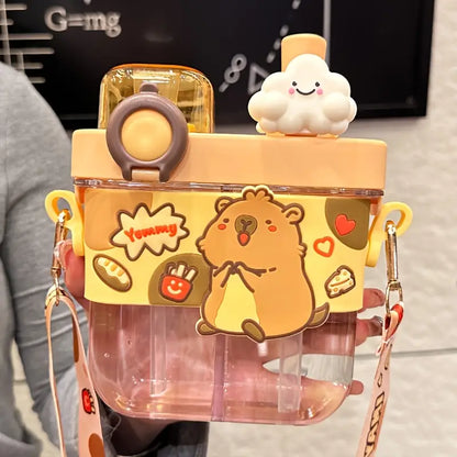 Animal Themed 2-Way Drinking Style 580ml Water Bottle
