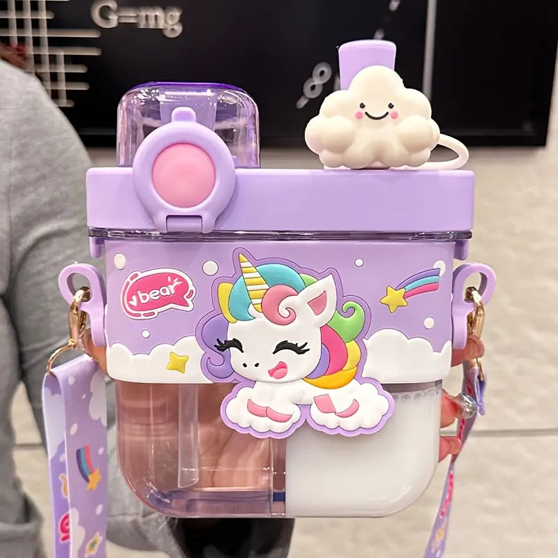 Animal Themed 2-Way Drinking Style 580ml Water Bottle