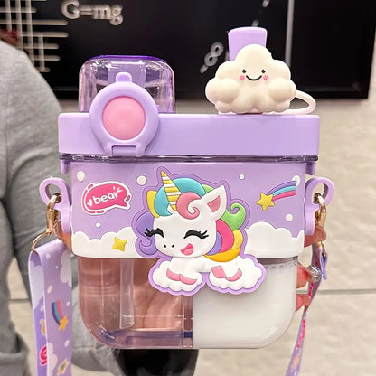 Animal Themed 2-Way Drinking Style 580ml Water Bottle