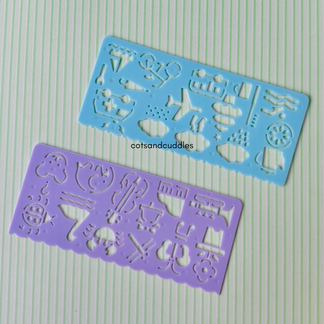 Drawing Ruler Set with 10-Color Pen