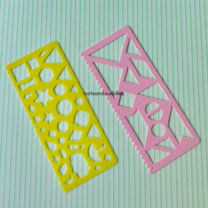 Drawing Ruler Set with 10-Color Pen