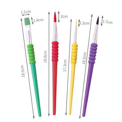 4Pcs Soft Grip Artist Paint Brush
