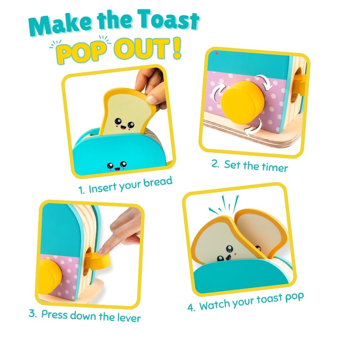 Pretend Play Toaster Set for Kids