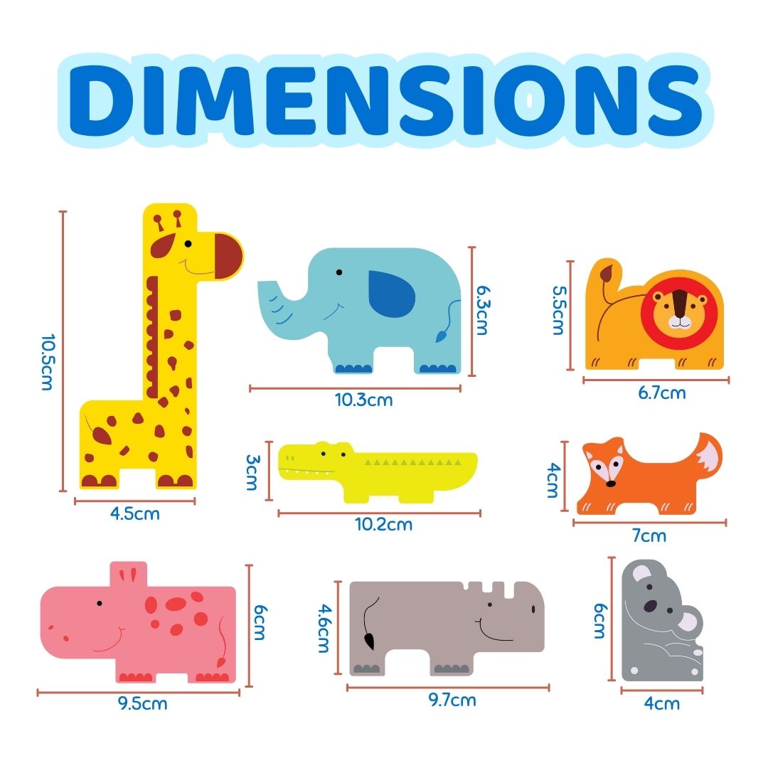 Wooden 8pc Animal for Kids