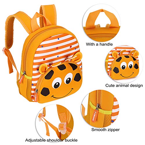 Cute Baby Giraffe Soft Plush Backpack  with Front Pocket for Kids