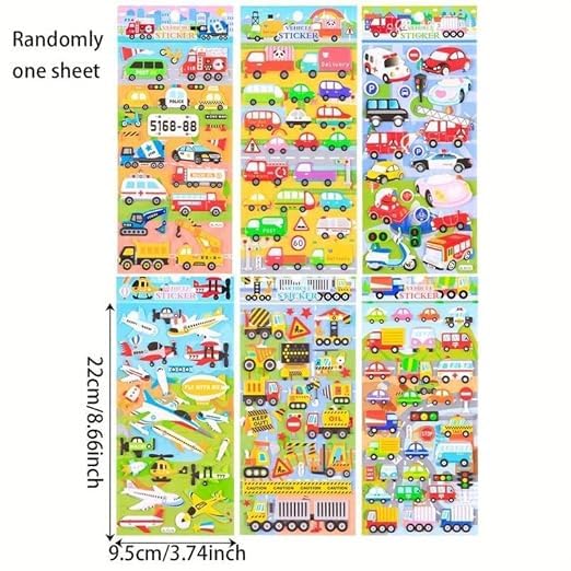 PACK OF 4 | 3D Puffy Stickers for Birthday Return Gift -39 per pc- (Prepaid Only)