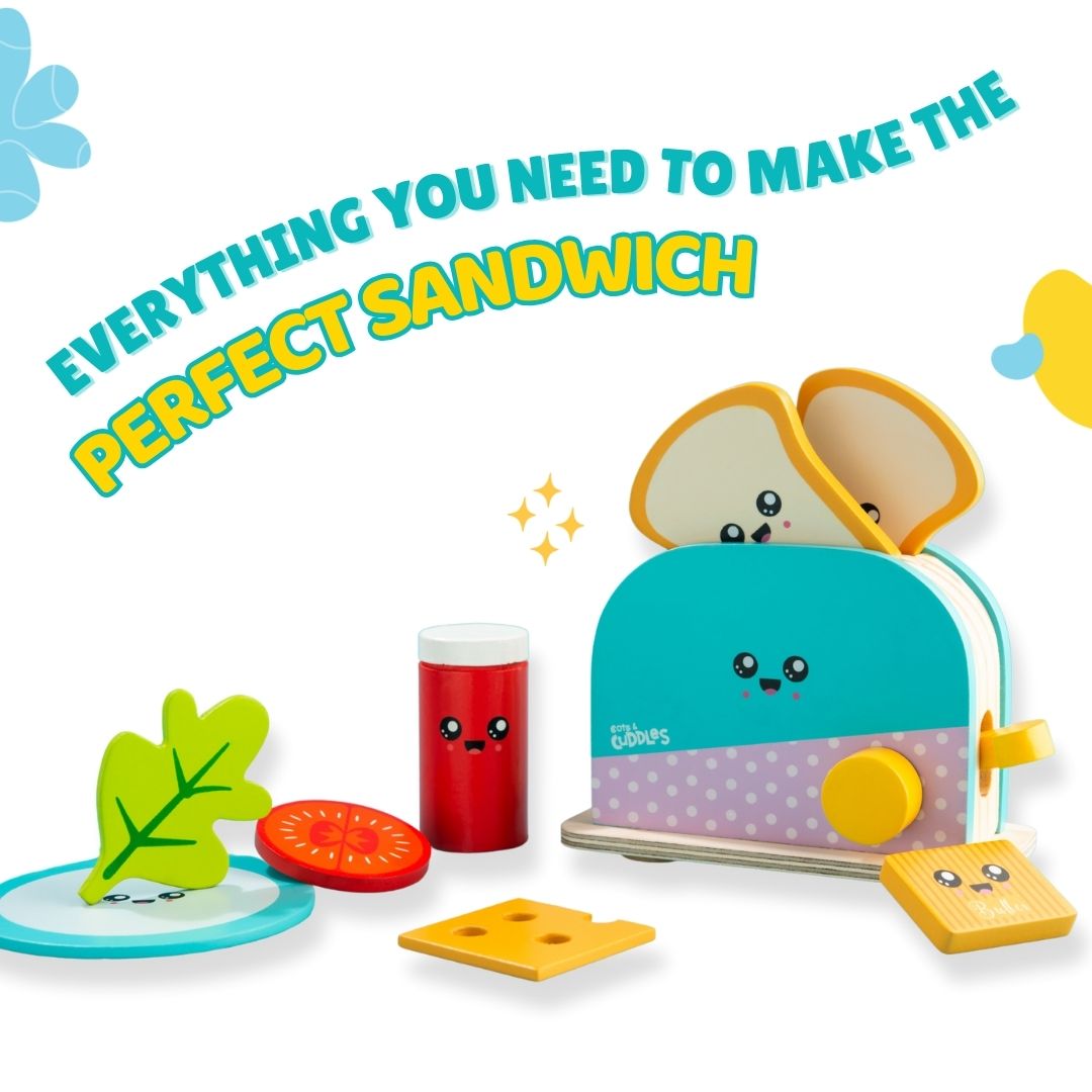 Pretend Play Toaster Set for Kids