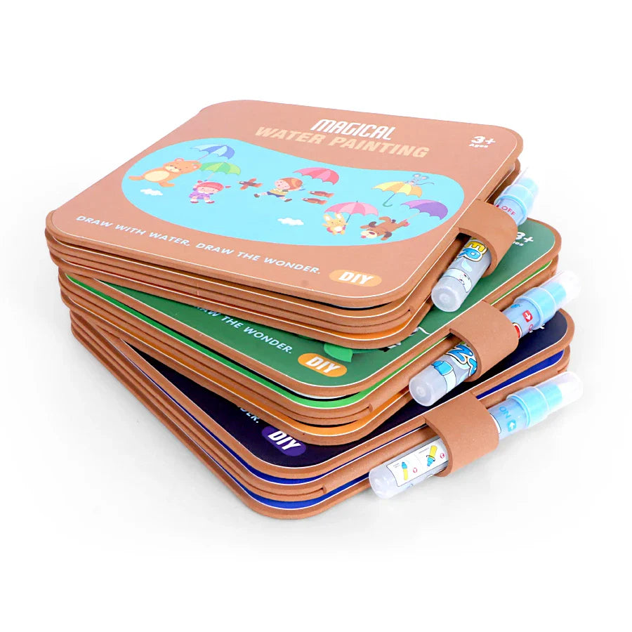 Premium Quality Magic Water Drawing Book with Brush