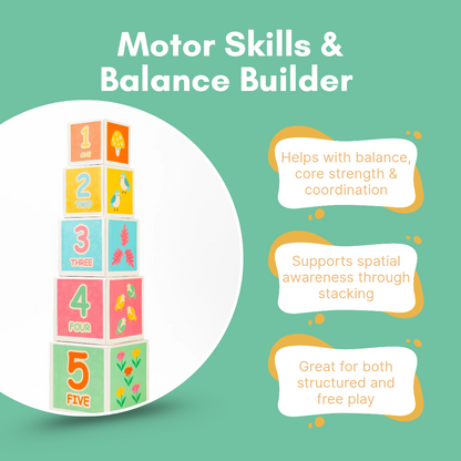 Cots and Cuddles Nature Birds Theme 5 Layer Stacking Cube for Kids Age 1+