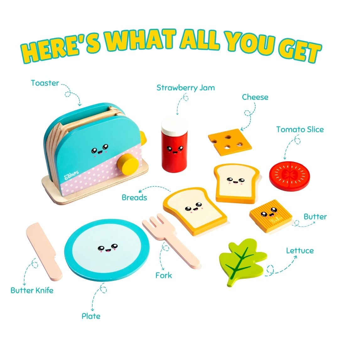 Pretend Play Toaster Set for Kids