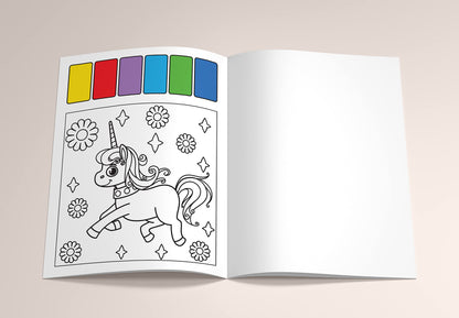 Doodle Delights: Compact Drawing Book with 6-Color Strip and Paintbrush (Zoo)