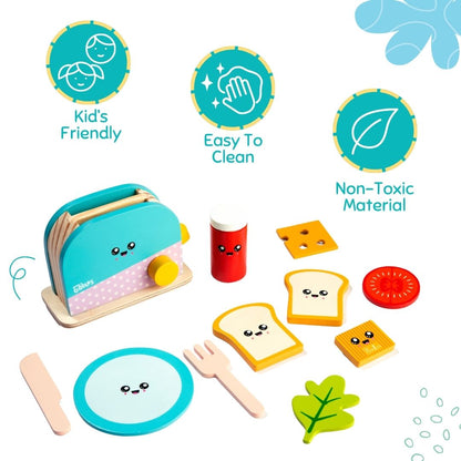 Pretend Play Toaster Set for Kids