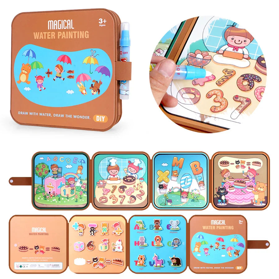 Premium Quality Magic Water Drawing Book with Brush