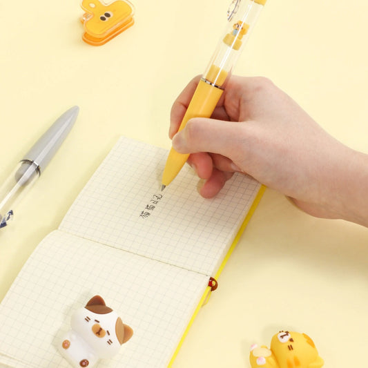 Cat with Fish Gel Pen – 0.4mm Pastel Writing Pen