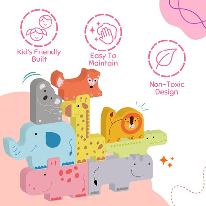 Wooden 8pc Animal for Kids