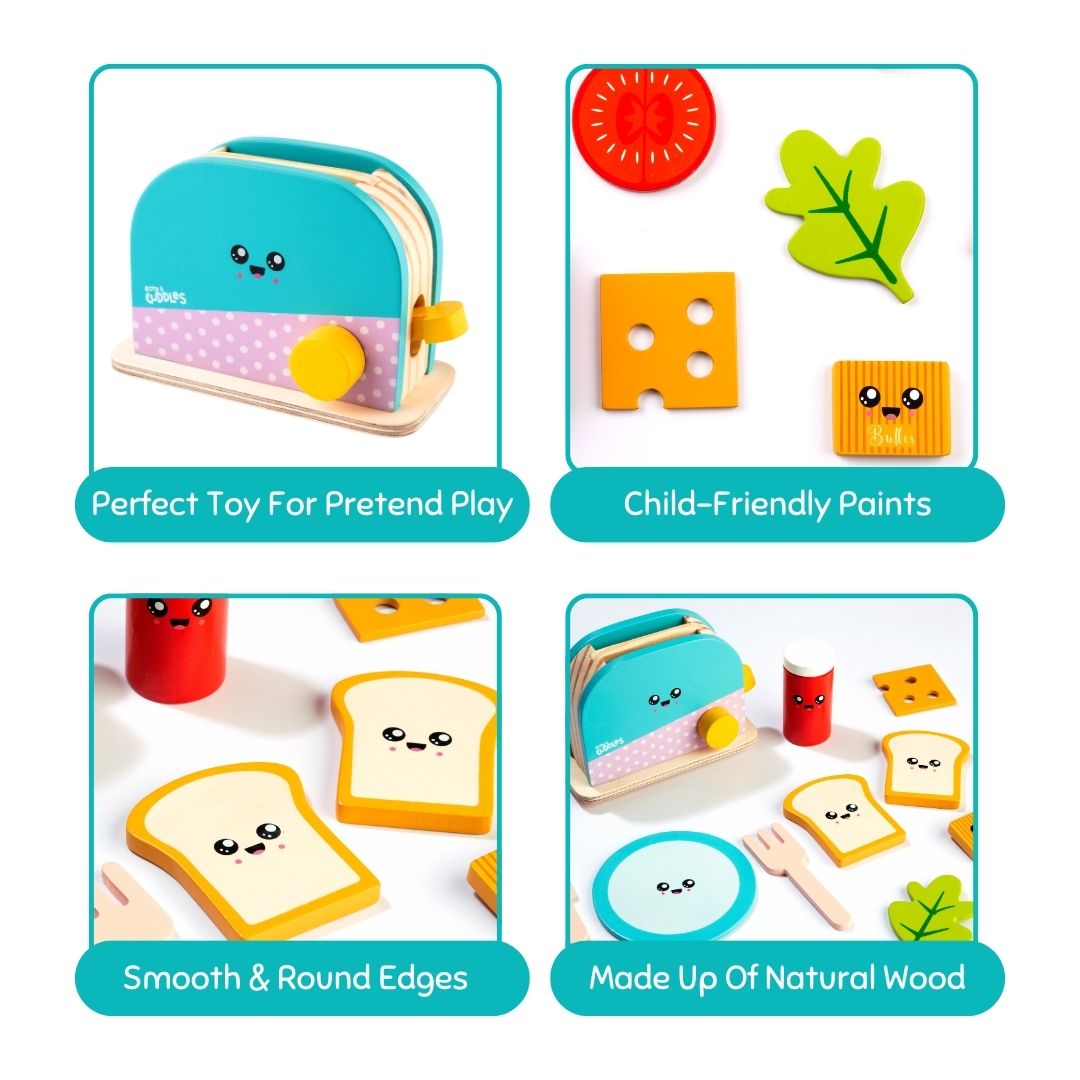 Pretend Play Toaster Set for Kids