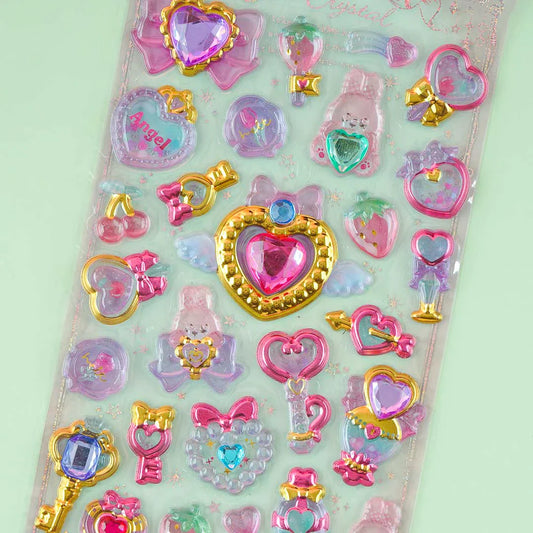 Sparkling Elegance: Gem Crystal Stickers for Jewelry Sheet