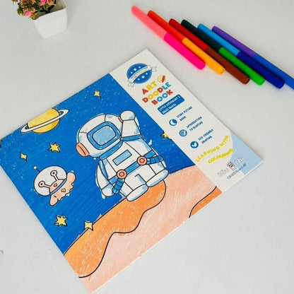 Creative Art Doodle Book Set with Markers